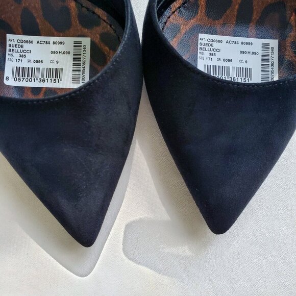 DOLCE & GABBANA NWT BELLUCCI Black Suede Strappy Stilettos 38.5 US 8.5 - Picture 8 of 15